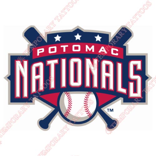 Potomac Nationals Customize Temporary Tattoos Stickers NO.7796